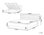 Ottoman Bed METZ Faux Leather White 160 x 200 cm (EU King Size)_1060482