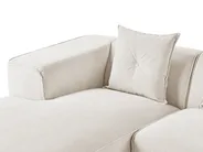 Ecksofa 3-Sitzer DOLVA Cord Cremeweiß rechtsseitig_979366