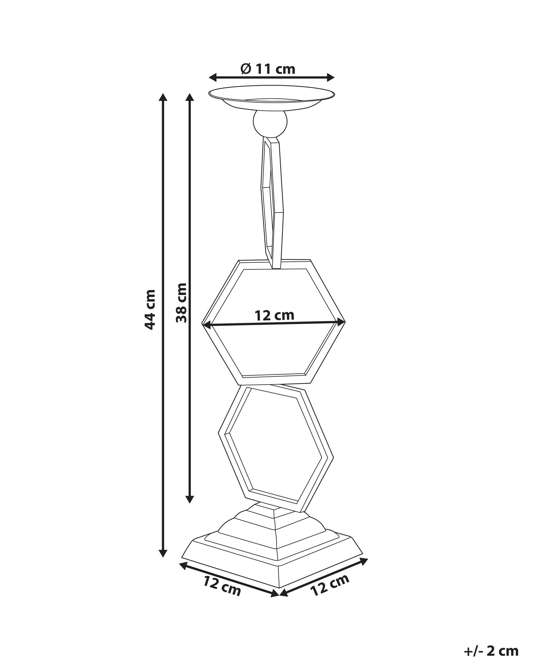Kerzenständer ARDEE 44 cm Metall Gold_995156