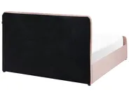 Krevet s prostorom za pohranu LUNAN Pastelno ružičasta 140 x 200 cm_1051457