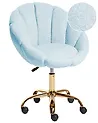 Schreibtischstuhl ANNABELLE Bouclé Hellblau