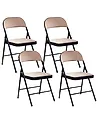 Klappstuhl 4er Set SPARKS Metall Beige / Schwarz