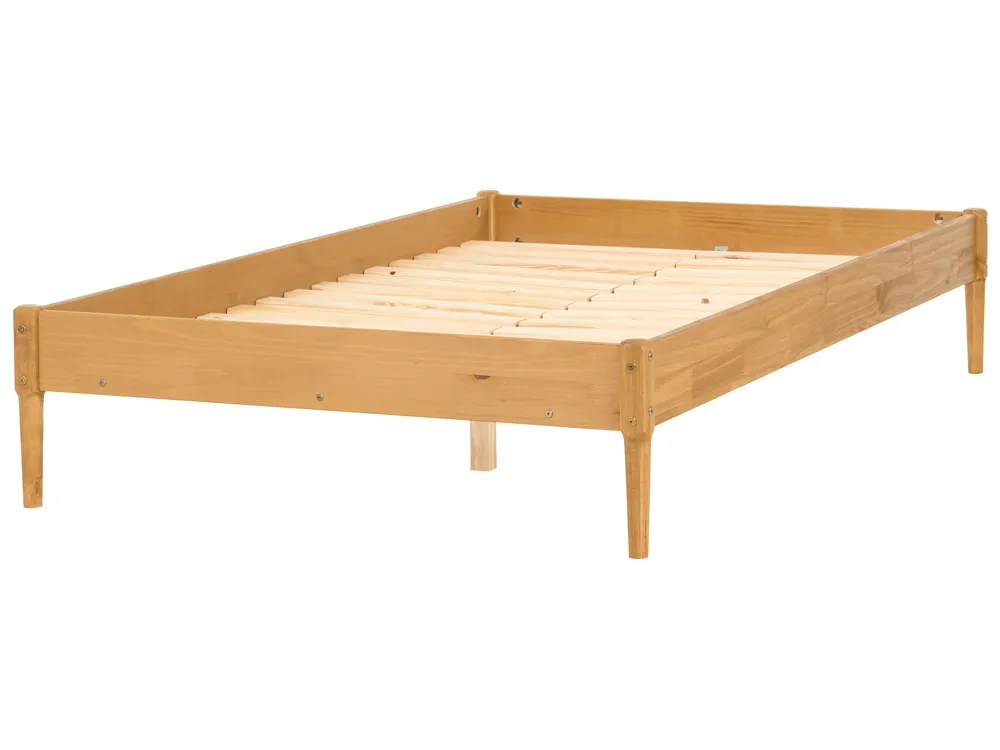 Bett ohne Kopfteil Kiefernholz VEYRAC 120 x 200 cm Hellbraun_1099078