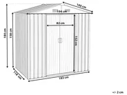 Gerätehaus CIRELLA 194 cm 118 cm Metall Graphitgrau_1022635