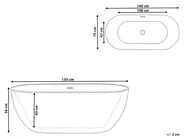 Freestanding Bathtub CARRERA 1600 x 750 mm White_798765