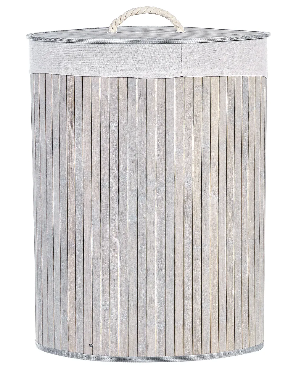 Laundry Basket MATARA Bamboo Light Grey 57 L_849067