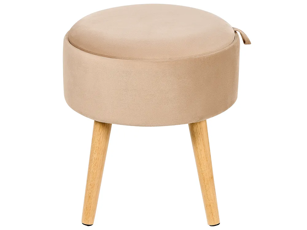 Storage Stool NEELY Velvet Beige_876732