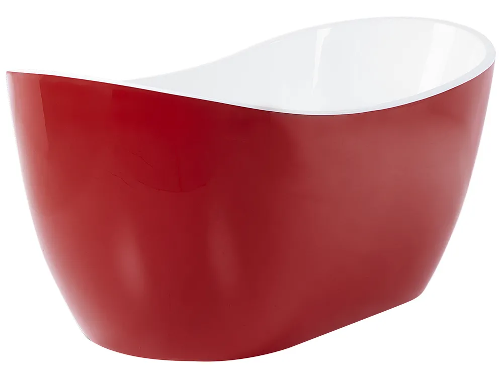 Freistehende Badewanne ANTIGUA 150 x 75 cm Rot_828408