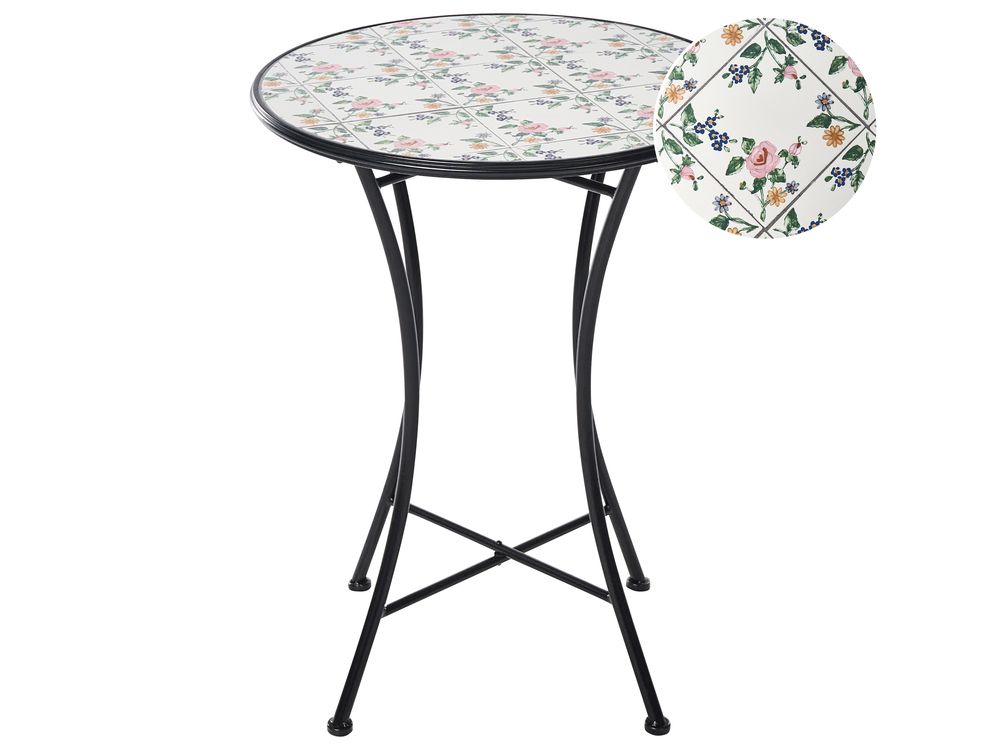 Outdoor Bistrotisch COLLIO 60 cm 60 cm Metall Schwarz