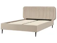 Bed Velvet BRIN 140 x 200 cm (EU Double) Taupe_942102