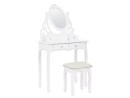 Dressing Table with Mirror and Stool AMOUR White_786317