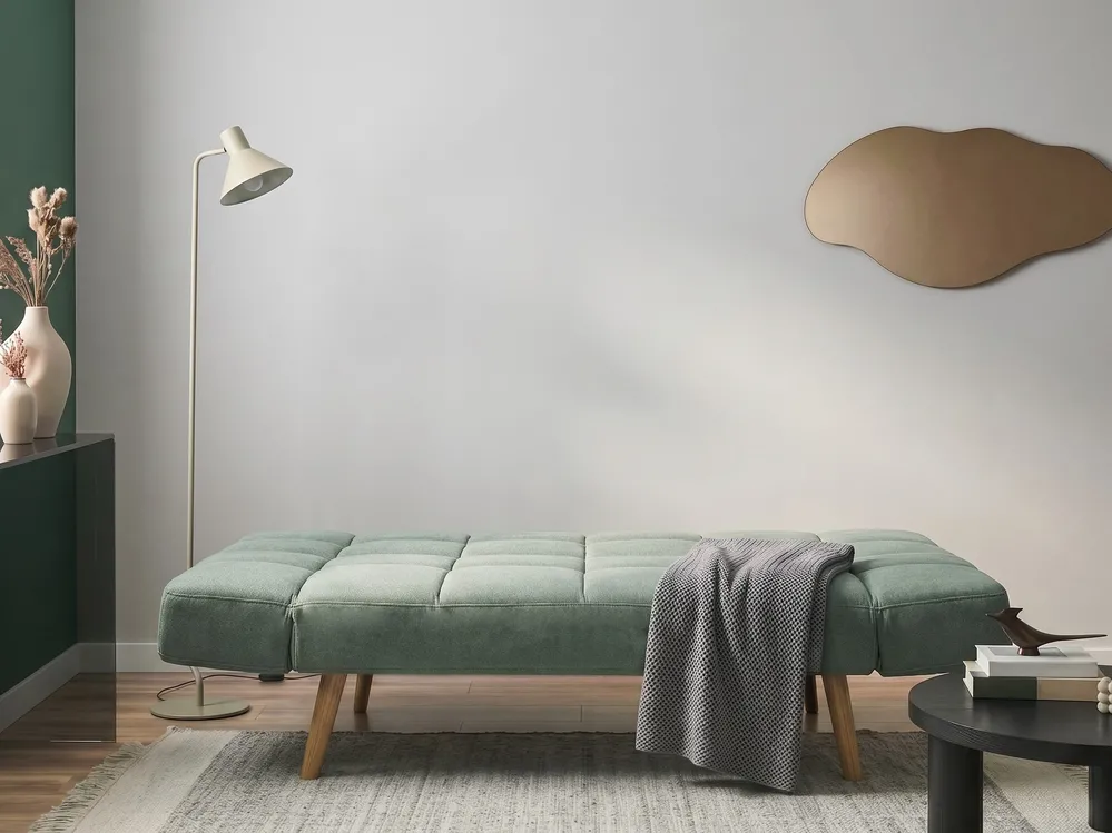 Schlafsofa 2-Sitzer INGARO Stoff Hellgrün_1067968