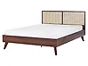 Bett mit Lattenrost Rattan MONPAZIER 160 x 200 cm Dunkelbraun