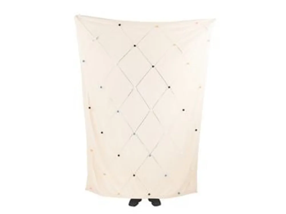 Kuscheldecke GAIDAR Baumwolle 130 x 170 cm Beige_1183960