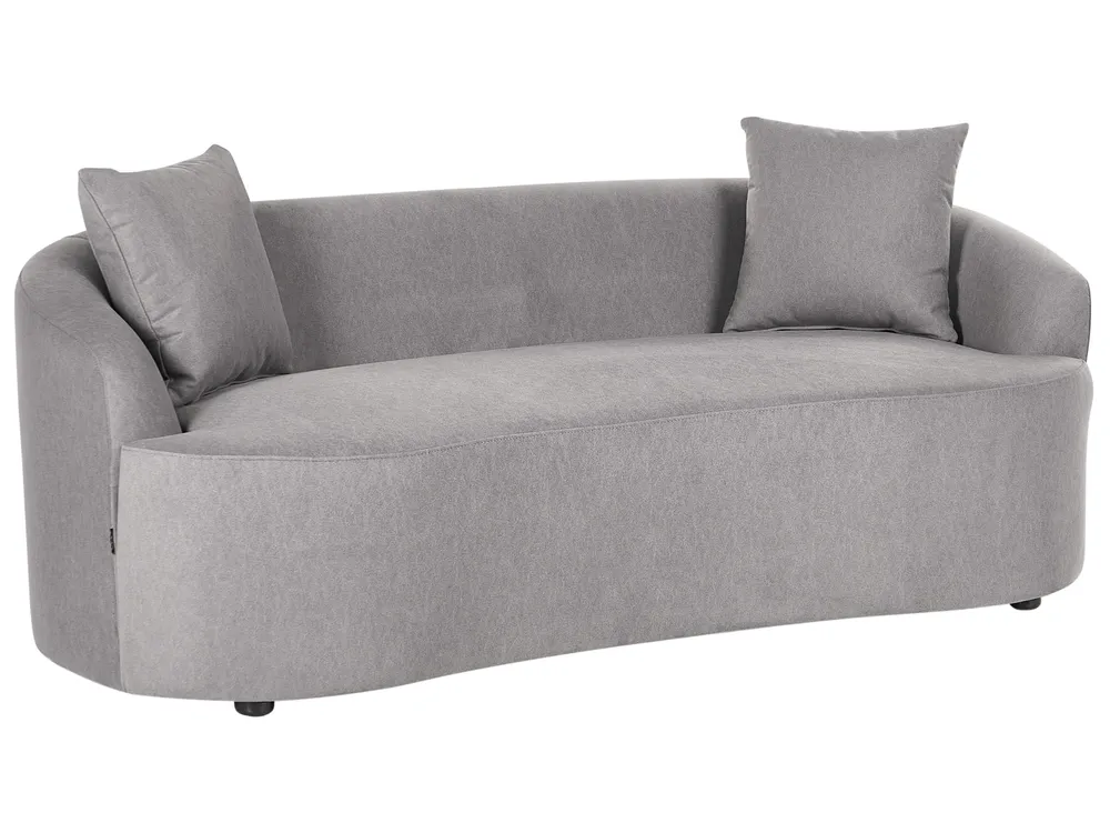 Sofa AMAL mit Ottomane Stoff Grau_1149718