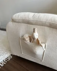 Electric Recliner Chair RISE with Footrest Fabric Light Beige_973689