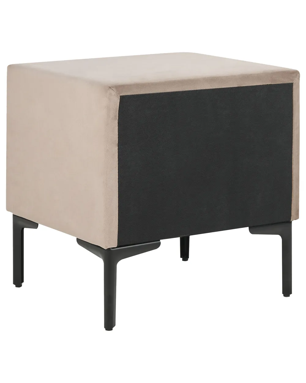 2 Drawer Bedside Table SEZANNE Velvet Taupe_892525