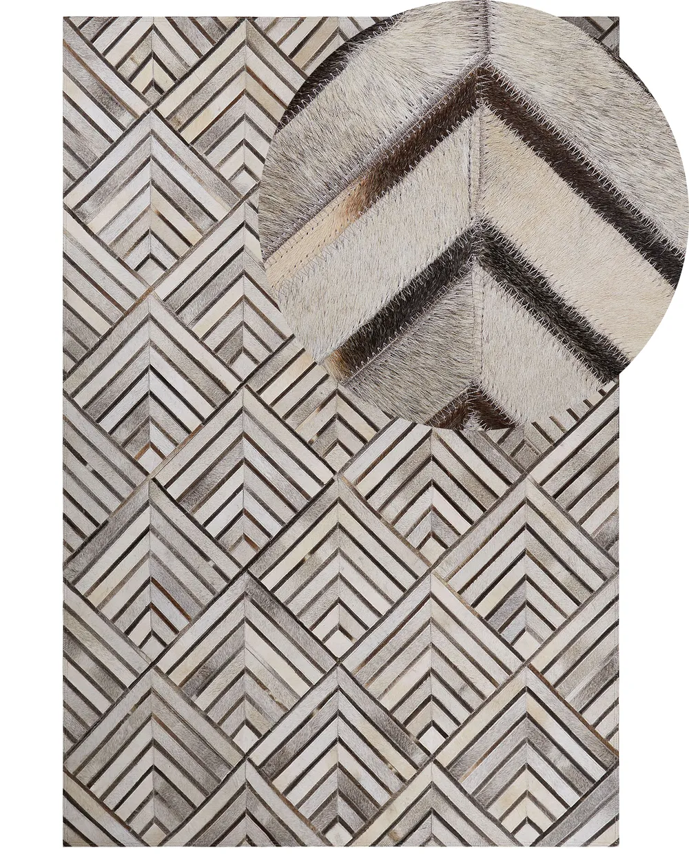 Rug TEKIR Beige 140 x 200 cm Leather