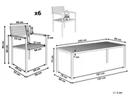 Gartenmöbel Set 6-Sitzer VIAREGGIO zertifiziertes Teakholz Braun_882940