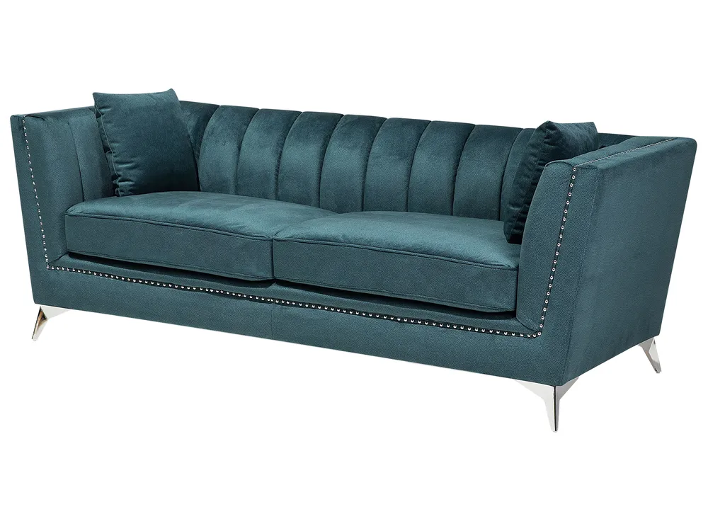 Sofa Set 5-Sitzer GAULA Samtstoff Blaugrün_720538