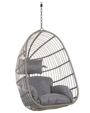 Hängesessel mit Gestell CASOLI Polyrattan Grau_763753