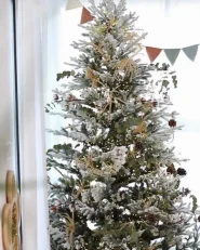 Künstlicher Weihnachtsbaum mit Schnee BRISCO 180 cm Weiß_982428