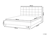 Wasserbett Stoff LA ROCHELLE 180 x 200 cm Braun_845016