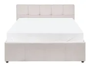 Ottoman Bed LAURESSES Fabric Light Beige 120 x 200 cm (EU Small Double)_1150425