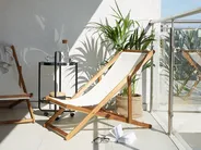 Set mit 2 klappbaren Liegestühlen ANZIO mit Ersatzstoffen Akazienholz Hellbraun_1079679