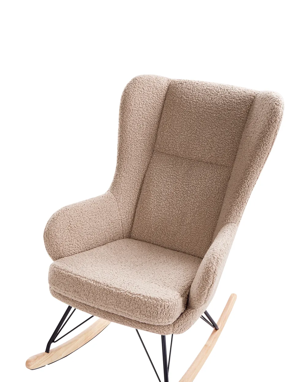 Schaukelsessel LUOMA Bouclé Beige_974621