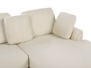 Ecksofa 4-Sitzer KOHLO mit Ottomane Stoff Hellbeige linksseitig_945084