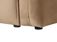 Schlafsofa 3-Sitzer EGGE Samtstoff Hellbraun_1020945