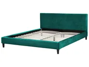 Bett mit Lattenrost Samtstoff FITOU 180 x 200 cm Dunkelgrün_710095