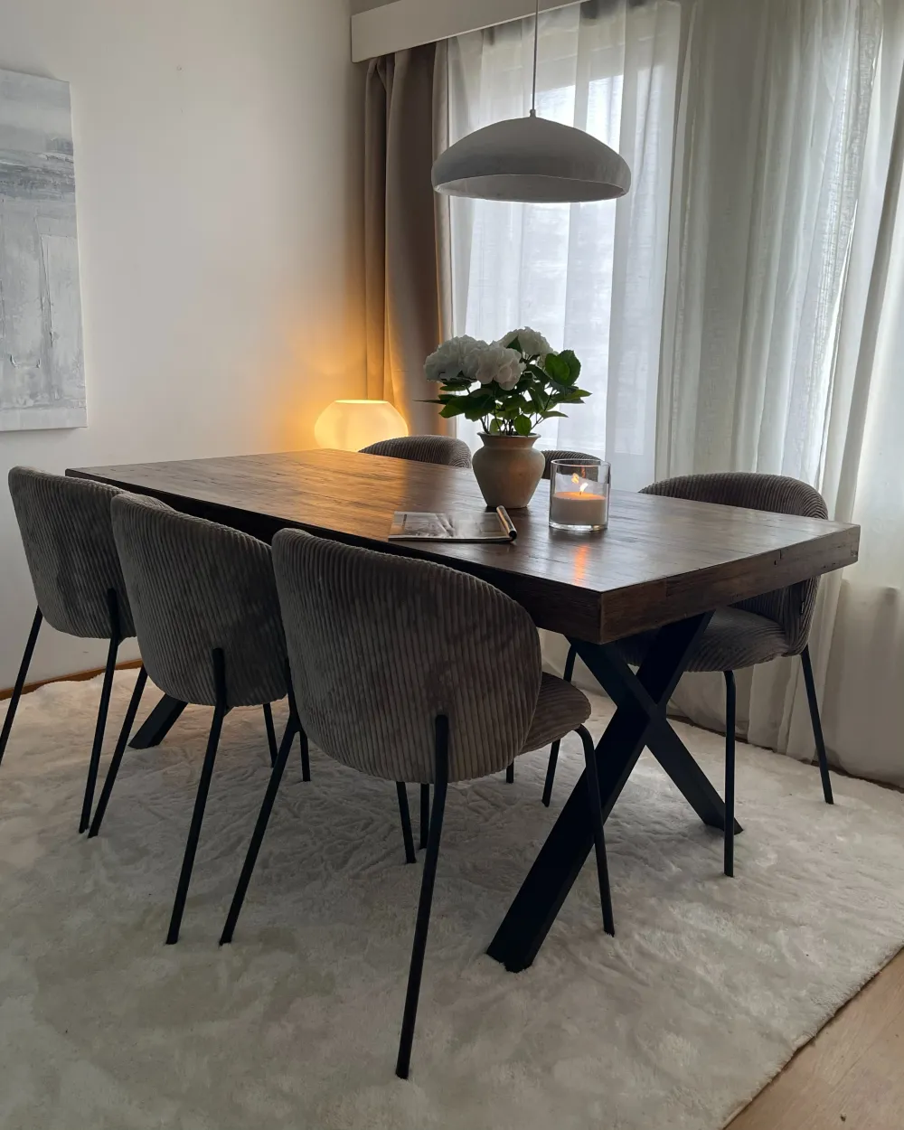 Esstisch CLIFTON Dunkelbraun 180 cm 90 cm Kiefernholz
