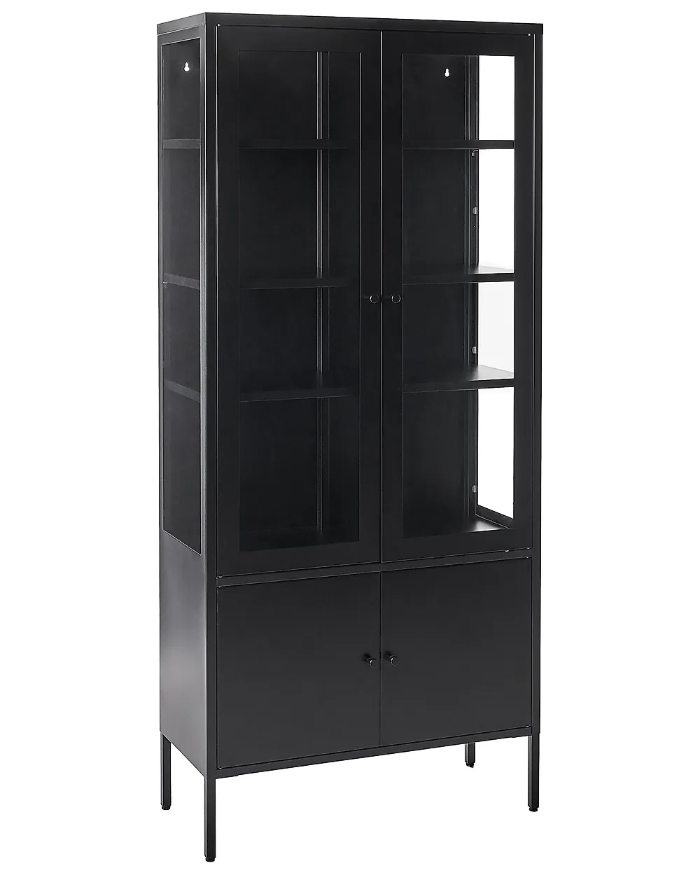 Vitrine en verre OXTED 80 cm Métal Noir