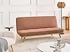Schlafsofa 2-Sitzer KALFAFEL Stoff Goldbraun
