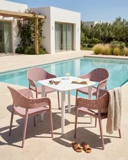 Set mit 4 Stühlen NARINO Rosa_1069748