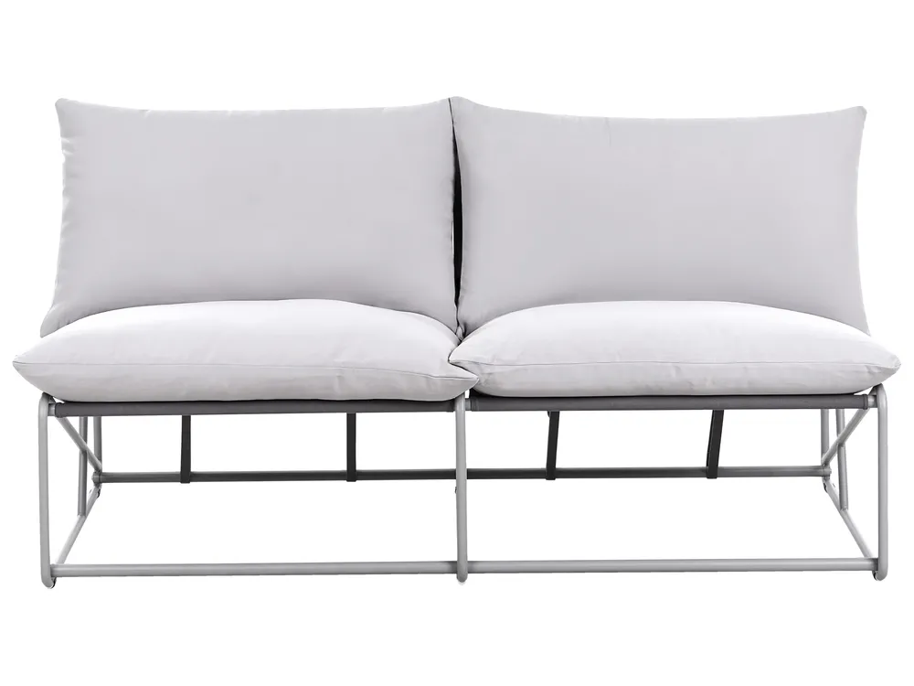 Gartensofa Set 3-Sitzer PICO Metall Grau_1012768