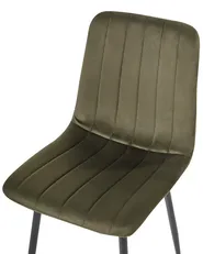 Esszimmerstuhl 4er Set KALISPELL Samtstoff Olivgrün_1072310