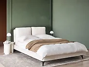 Bett mit Lattenrost Bouclé MELLE 140 x 200 cm Cremeweiß_1184517