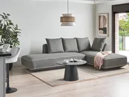 Chaise Longue SEILLANS Fabric Grey_1004480