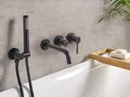 Wall Mounted Bath Shower Mixer Tap JAVIRA Black_986848