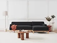 Ecksofa SOSJO Stoff Schwarz linksseitig_1183953