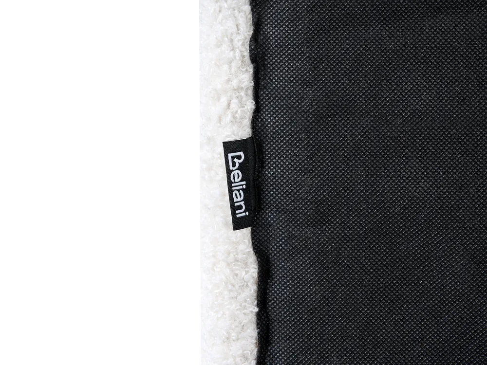 Bett mit Stauraum ROCHEFORT Bouclé Cremeweiß 160 x 200 cm_993767