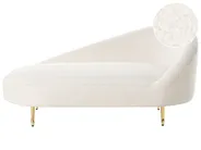Rechtsseitige Chaiselongue VALREAS Bouclé Cremeweiß_969224