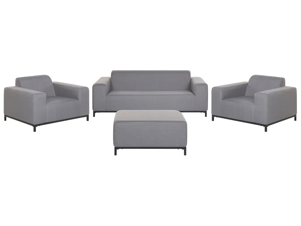 Lounge Set mit Tisch 5-Sitzer ROVIGO Grau