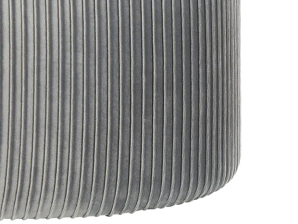 Pouf mit Stauraum RICHLAND Samtstoff Hellgrau_823926