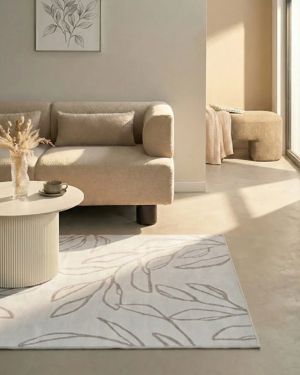 Rug BISMIL Light Beige 140 x 200 cm_1175768