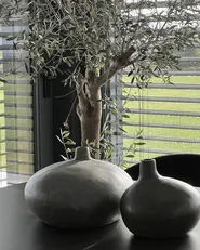Dekovase KLANG 18 cm Keramik Grau_913532