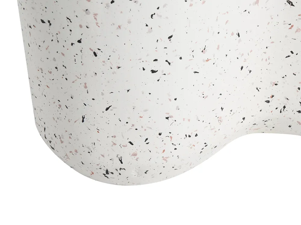 Beistelltisch TELLARO 32 cm 37 cm Terrazzo Optik Cremeweiß_1044210